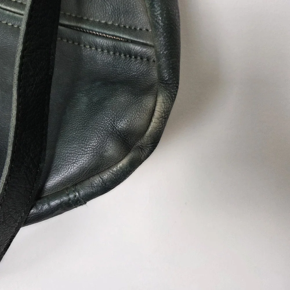 Vilenca Holland Green Leather Hobo Bag‎ Tassle Crossbody Purse